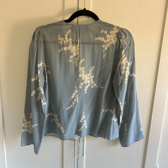 Blue Floral Réalisation Par "Bianca" Top (Sz S) - Picture 5 of 6